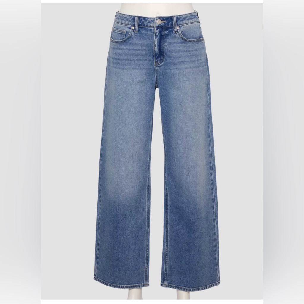 Indigo Blue Flare Jeans In Classic Denim